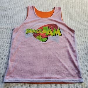 Space Jam Tune Squad Orange Reversible Mesh Jersey Tank Size Small Jordan